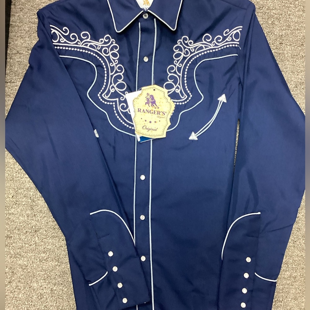 Rangers Fitted Men’s Shirt BLUE/WHITE